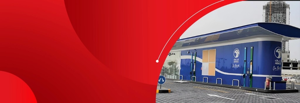ADNOC On the go service station promotional banner
