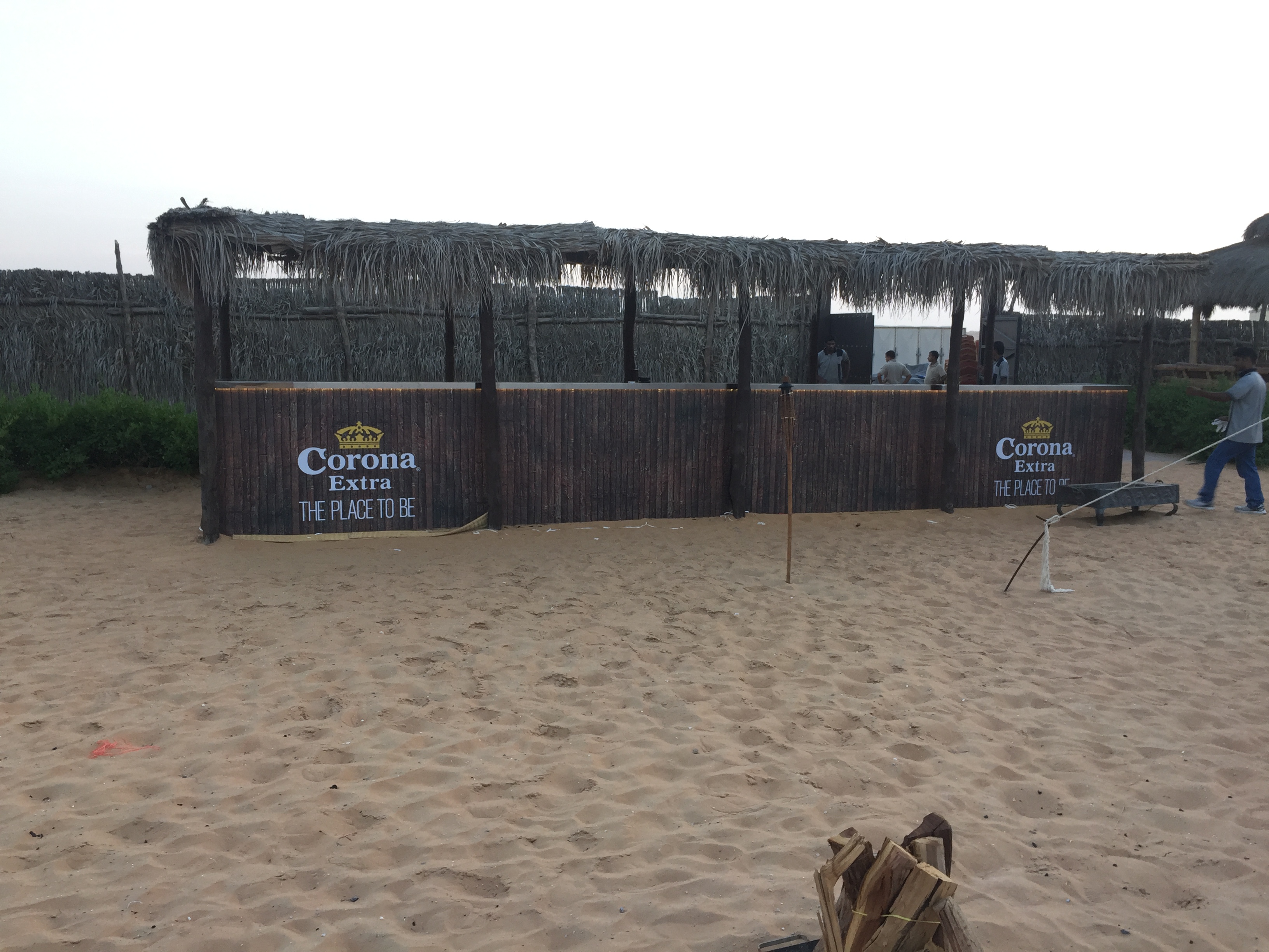 Crown Sports branded beach barrier fit-out