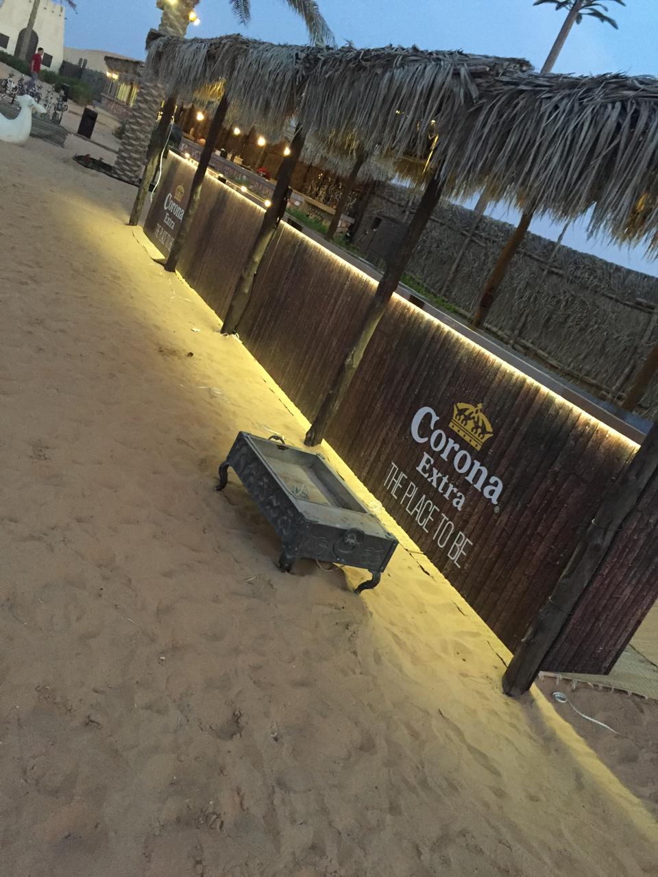 Crown Sports beach fence fit-out with warm lighting