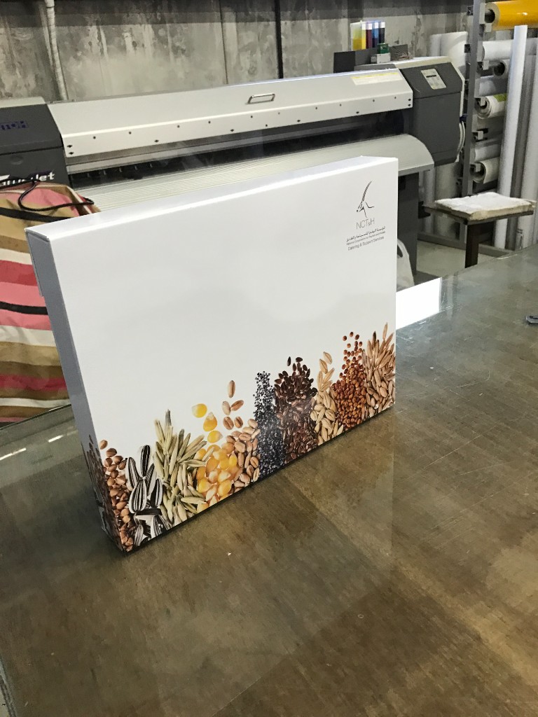 Panoramic desert dunes photographic wall print in hospital corridor