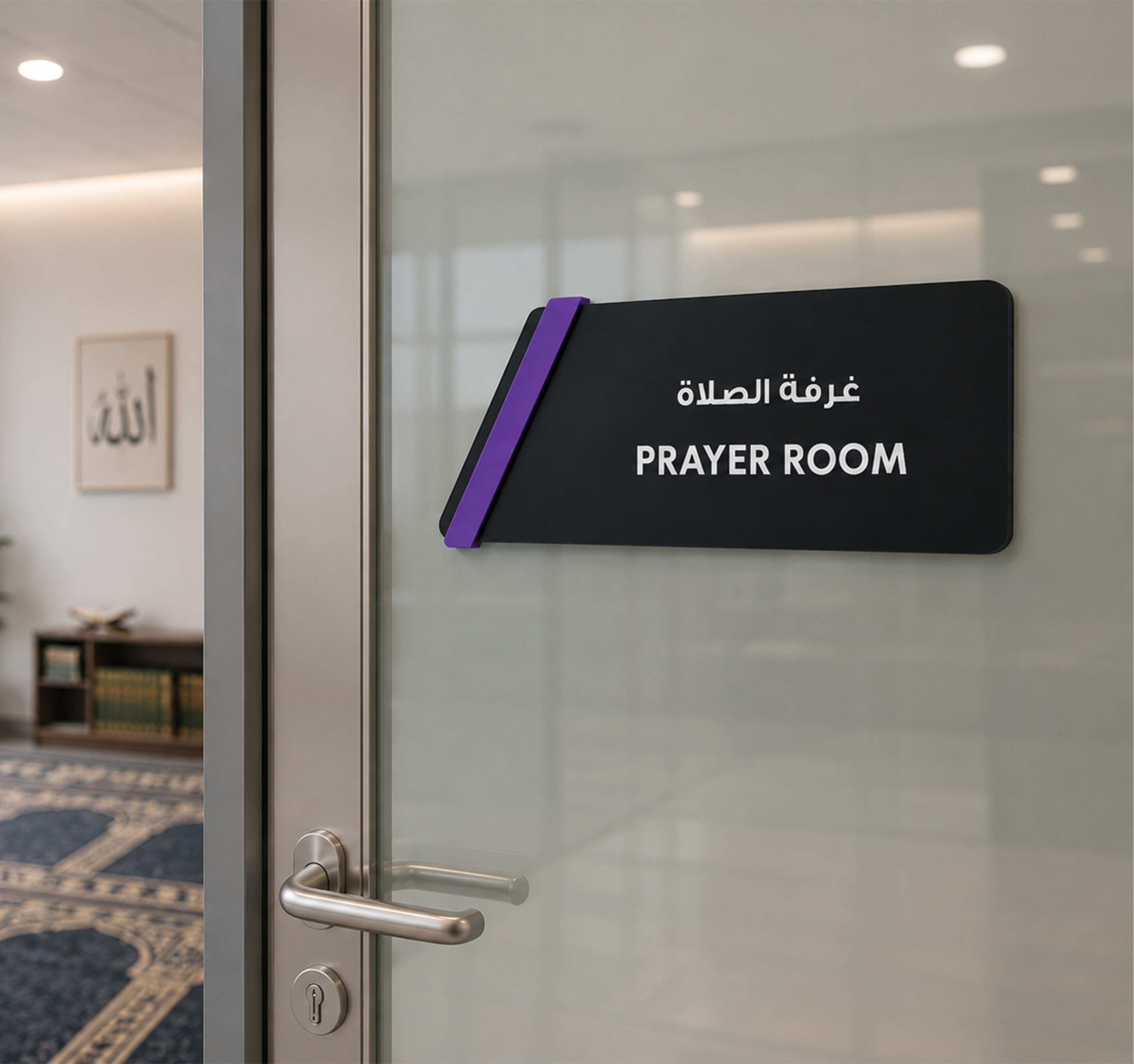 Door-mounted nurse station room sign