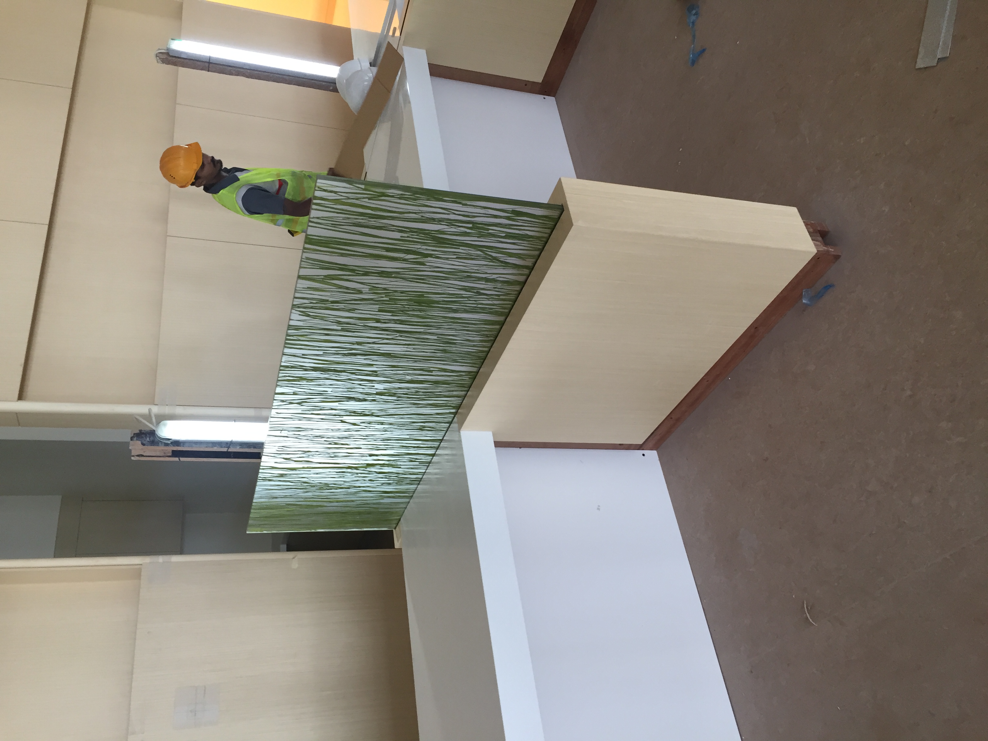 Interior planter partition fit-out detail