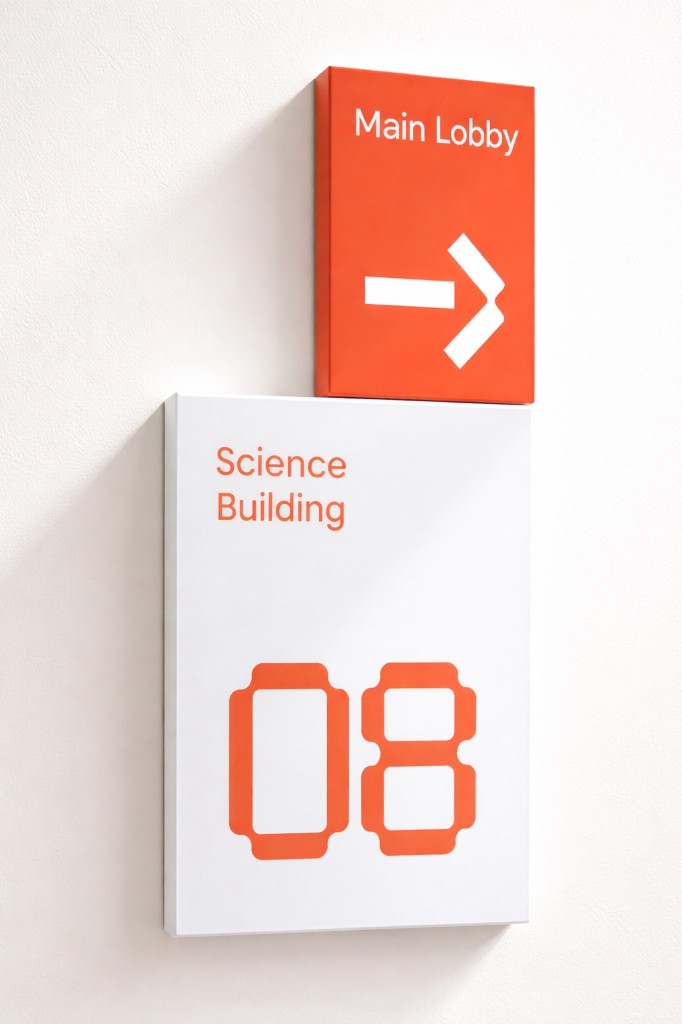 Staggered Science Building 08 wayfinding signs